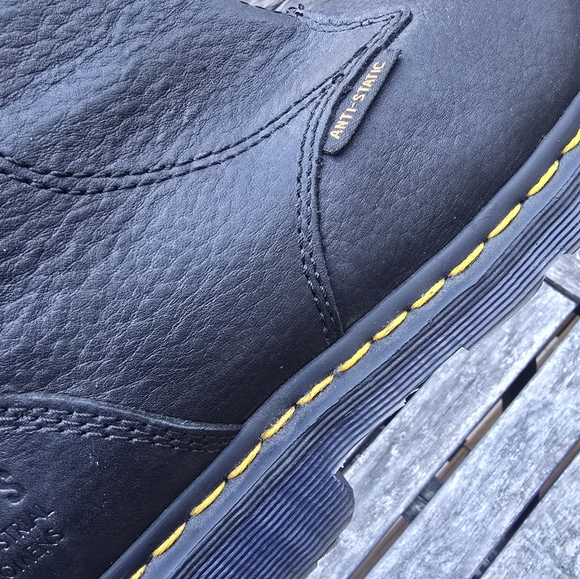 Dr. Martens Black Anti Static Steel Toe Black Leather Chelsea Work Boot 6M - Picture 11 of 14